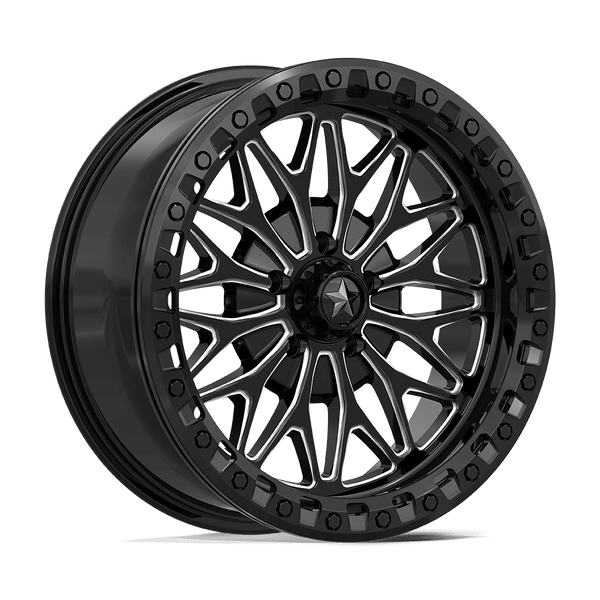 MSA Offroad Wheels Ma53 Bolo Utv Beadlock 18X7 5X114.3 +10MM Gloss Black Milled