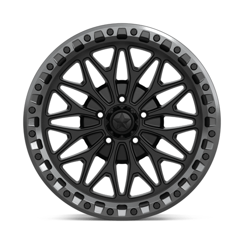 MSA Offroad Wheels Ma53 Bolo Utv Beadlock 18X7 5X114.3 +10MM Matte Black W/ Gl-Gunmetal Rg