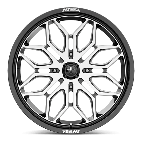 MSA Offroad Wheels M47 Sniper Utv 22X7 4X156 +10MM Gloss Black Machined