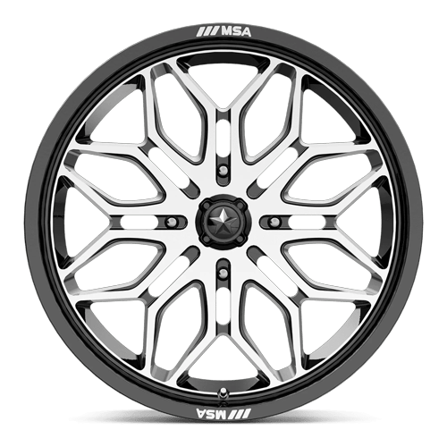 MSA Offroad Wheels M47 Sniper Utv 20X7 4X110 +10MM Gloss Black Machined