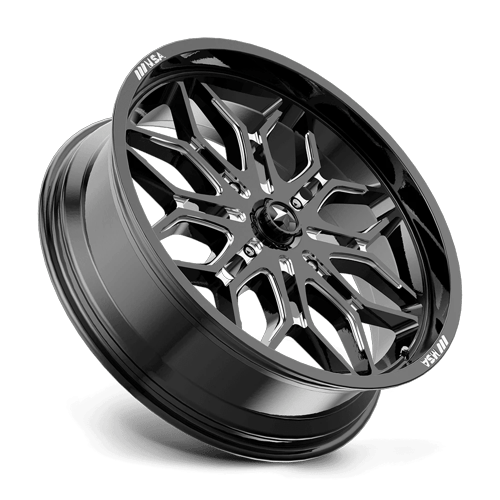 MSA Offroad Wheels M47 Sniper Utv 18X7 4X156 +10MM Gloss Black Milled