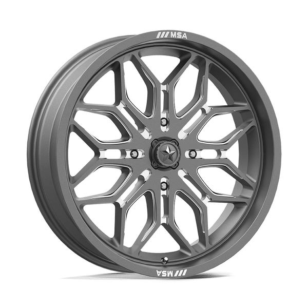 MSA Offroad Wheels M47 Sniper Utv 18X7 4X137 +10MM Gunmetal Milled