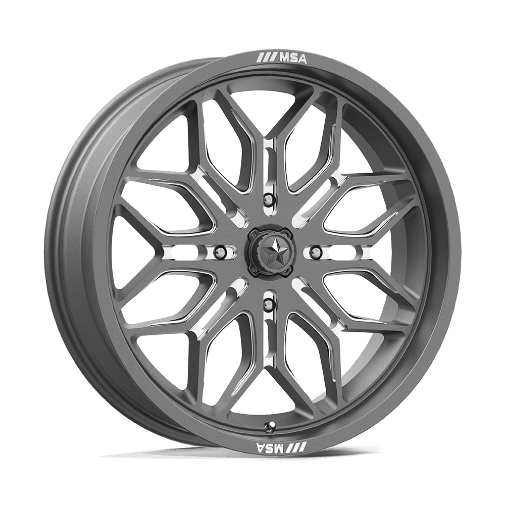 MSA Offroad Wheels M47 Sniper Utv 22X7 4X156 +10MM Gunmetal Milled