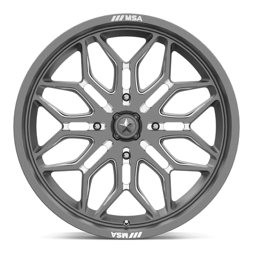 MSA Offroad Wheels M47 Sniper Utv 24X7 4X137 +10MM Gunmetal Milled
