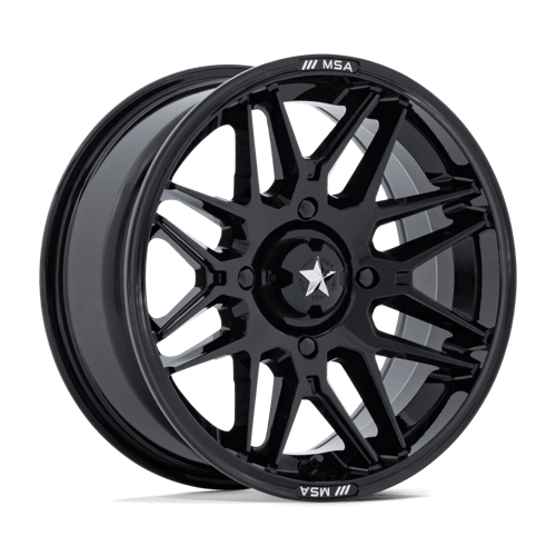 MSA Offroad Wheels M52 Radar Utv 14X7 5X114.3 +10MM Gloss Black