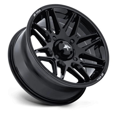 MSA Offroad Wheels M52 Radar Utv 14X7 4X137 +10MM Gloss Black