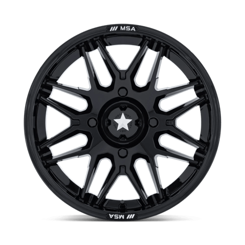MSA Offroad Wheels M52 Radar Utv 14X7 4X110 +10MM Gloss Black