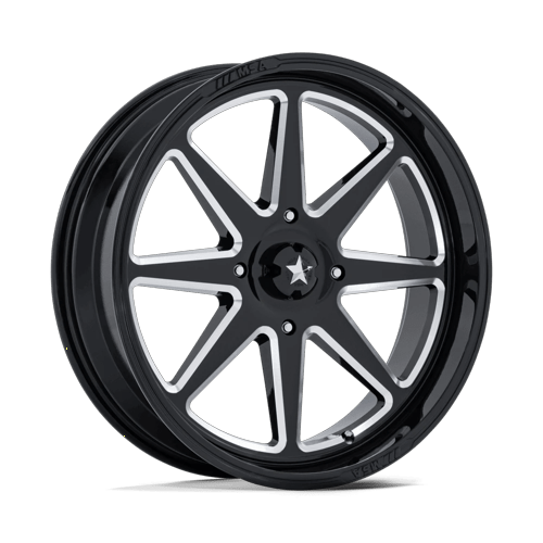 MSA Offroad Wheels M54 Spark Utv 18X7 4X156 +10MM Gloss Black Milled