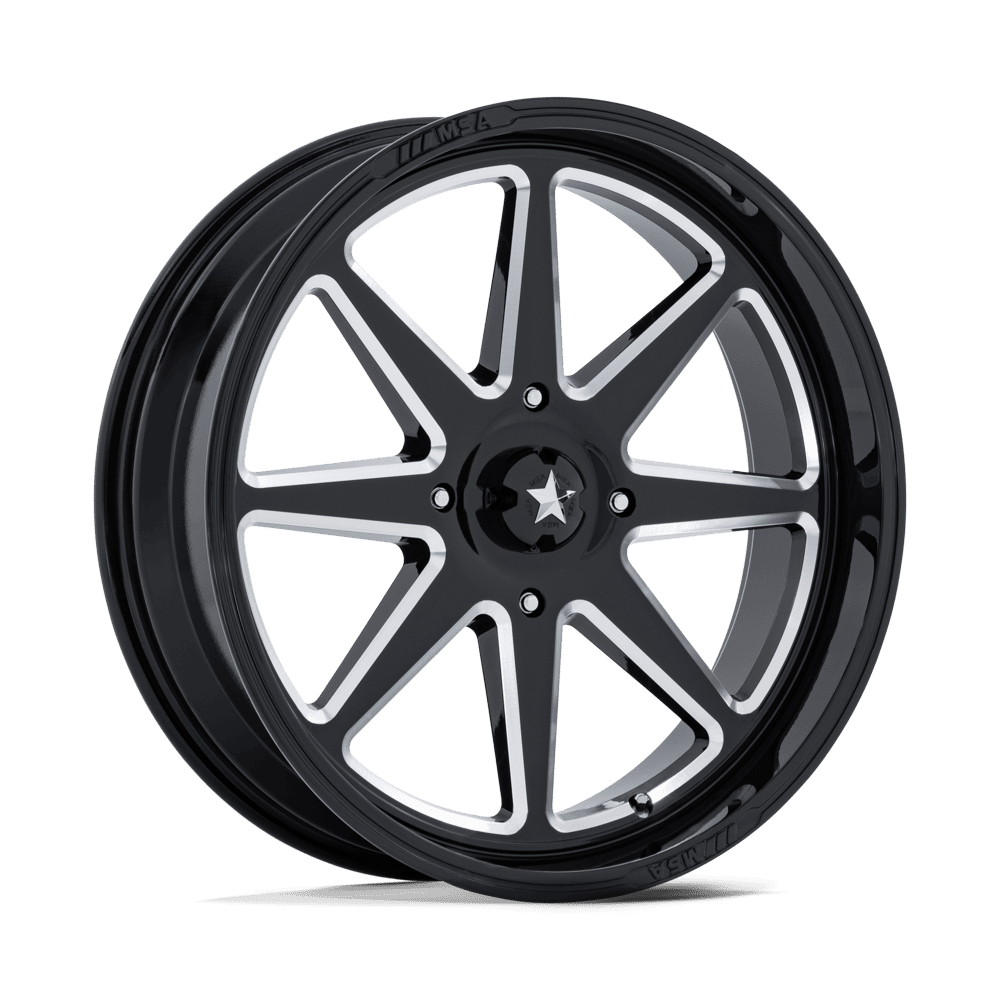 MSA Offroad Wheels M54 Spark Utv 14X7 4X156 +10MM Gloss Black Milled
