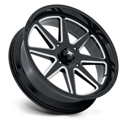 MSA Offroad Wheels M54 Spark Utv 15X7 4X137 +10MM Gloss Black Milled