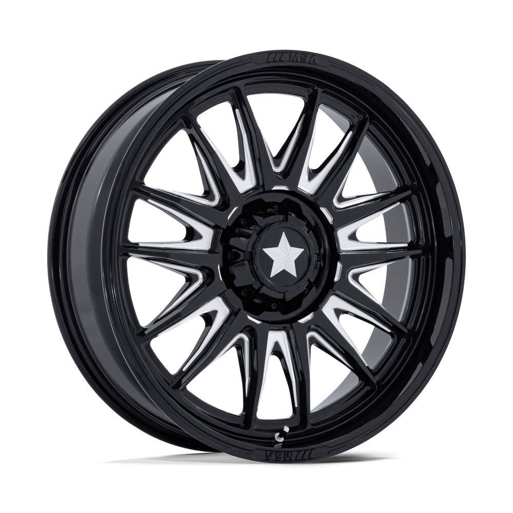 MSA Offroad Wheels M55 Commander Utv 22X7 5X114.3 +0MM Gloss Black Milled