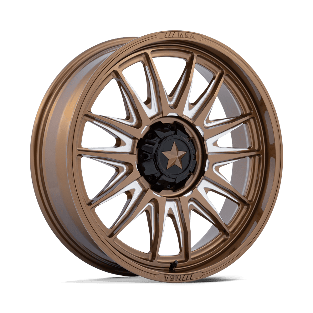 MSA Offroad Wheels M55 Commander Utv 20X7 5X114.3 +0MM Gloss Bronze Milled