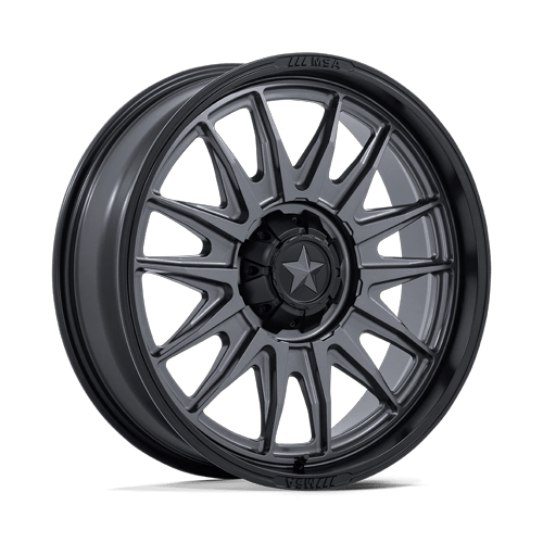 MSA Offroad Wheels M55 Commander Utv 20X7 4X137/4X156/4X156 +0MM Matte Gunmetal W/ M-Blk Lip