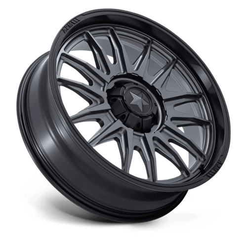 MSA Offroad Wheels M55 Commander Utv 22X7 4X137/4X156/4X156 +0MM Matte Gunmetal W/ M-Blk Lip