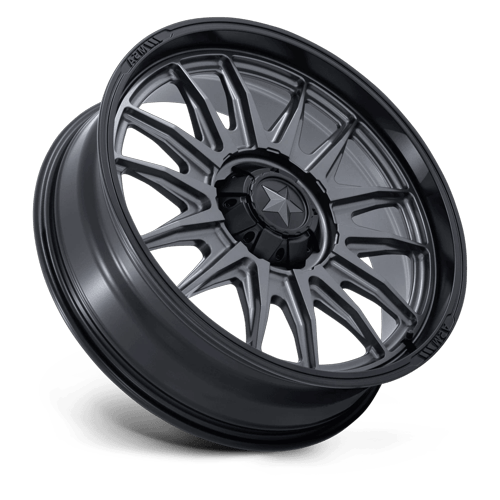 MSA Offroad Wheels M55 Commander Utv 18X7 4X110 +10MM Matte Gunmetal W/ M-Blk Lip