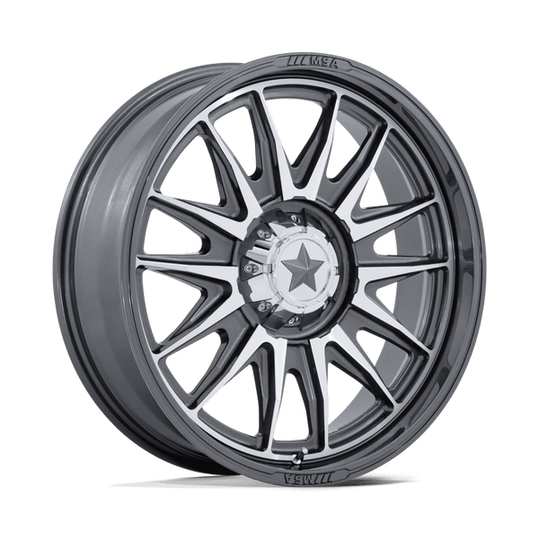 MSA Offroad Wheels M55 Commander Utv 22X7 5X114.3 +0MM Platinum W/ Machined Face