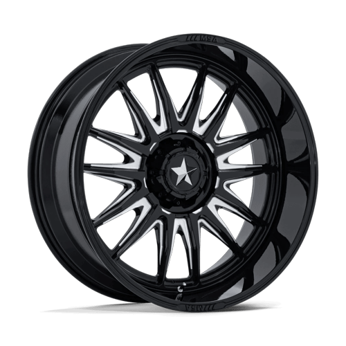 MSA Offroad Wheels M55 Commander Utv 24X10 4X137/4X156/4X156 -25MM Gloss Black Milled