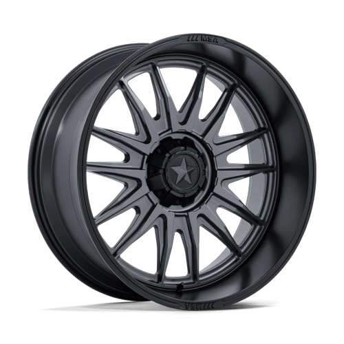 MSA Offroad Wheels M55 Commander Utv 24X10 4X137/4X156/4X156 -25MM Matte Gunmetal W/ M-Blk Lip