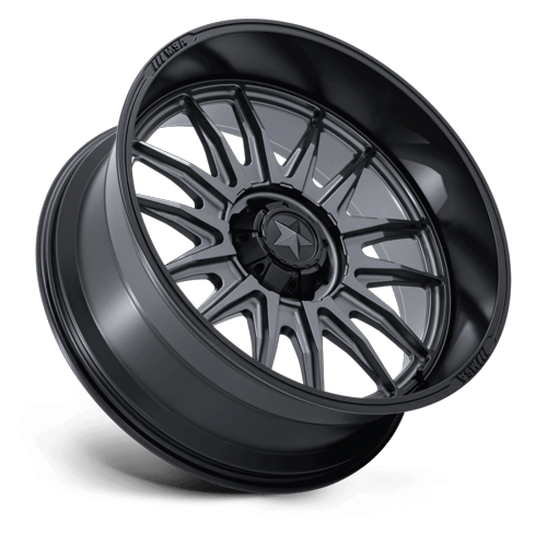 MSA Offroad Wheels M55 Commander Utv 24X10 5X114.3 -25MM Matte Gunmetal W/ M-Blk Lip