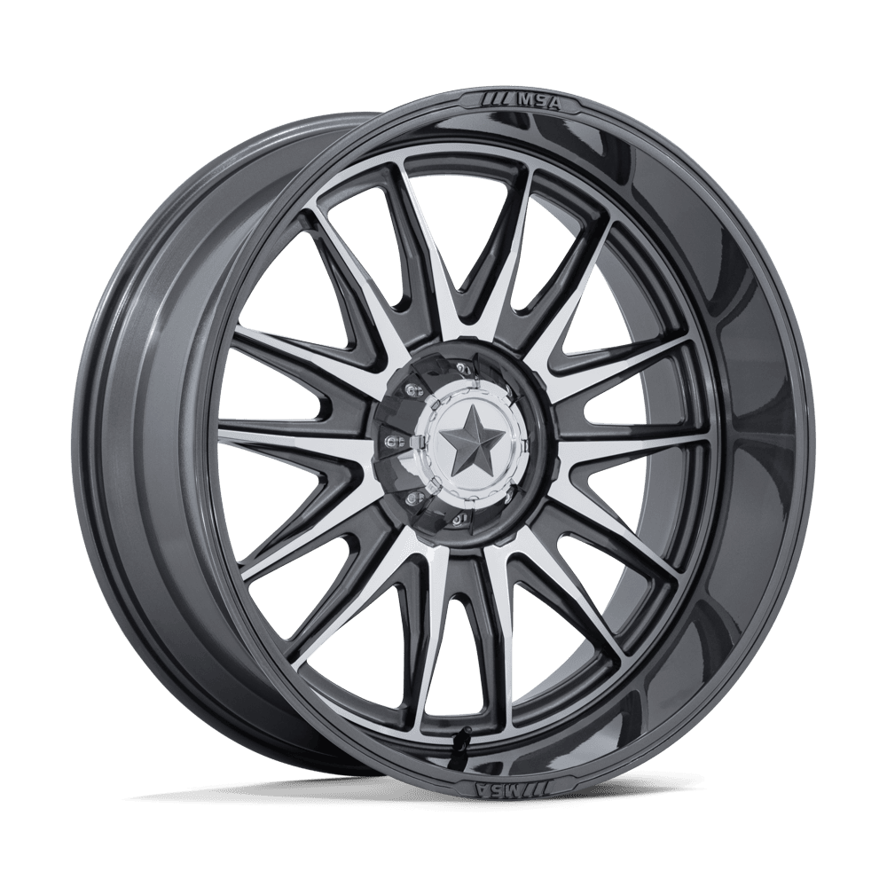 MSA Offroad Wheels M55 Commander Utv 24X10 5X114.3 -25MM Platinum W/ Machined Face
