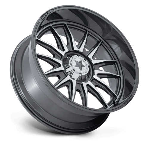 MSA Offroad Wheels M55 Commander Utv 24X10 5X114.3 -25MM Platinum W/ Machined Face