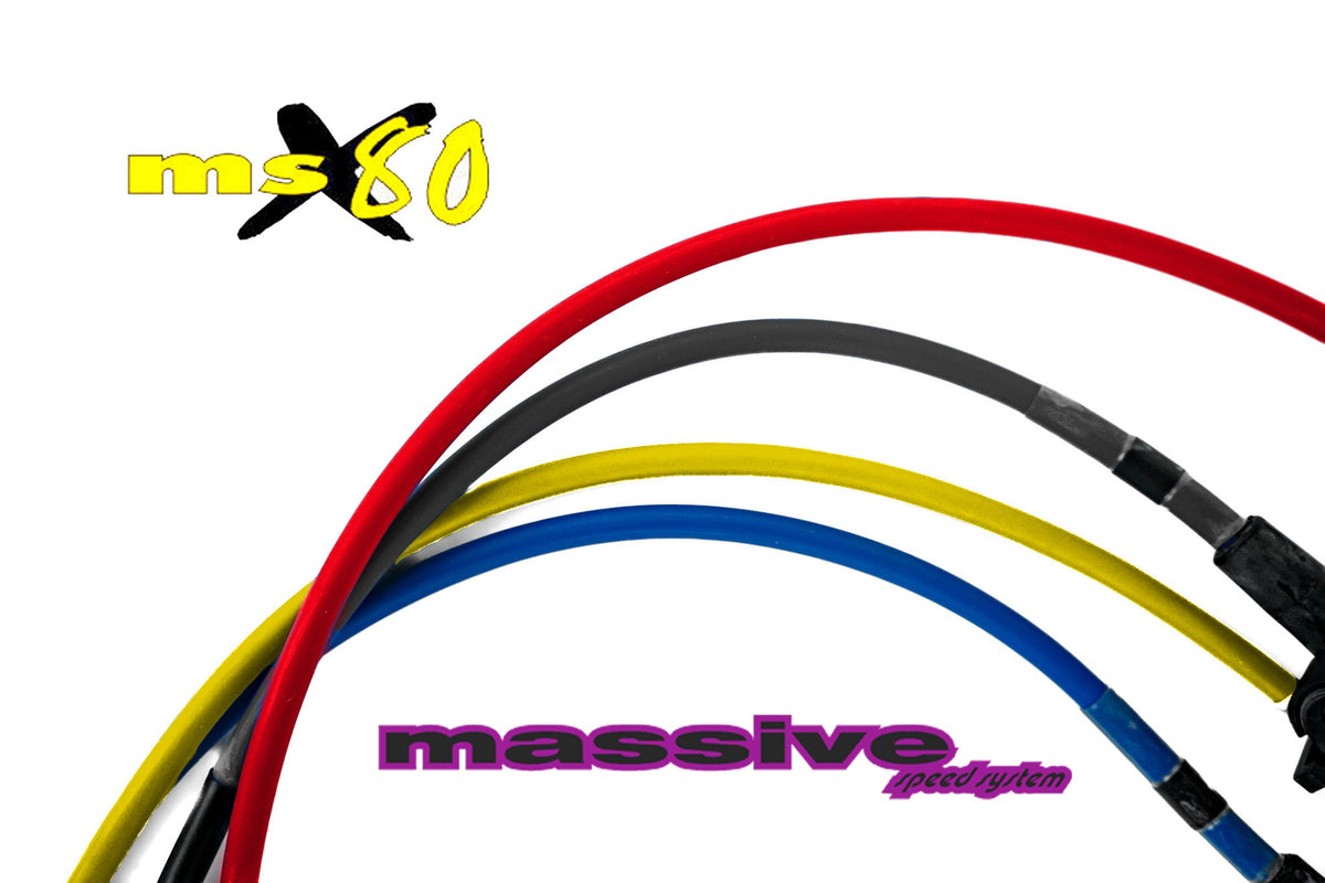 Massive MSX80 Spark Plug Wires Ford Focus Escort SOHC SPI MSD Clip on Style Boot &#39;97+ - Massive Speed System
