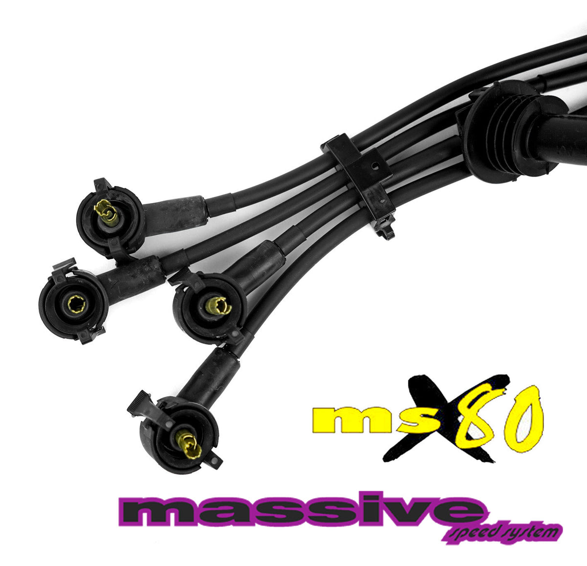 Massive MSX80 Spark Plug Wires Zetec w/ MSD coil side Ignition Wires 00-04 Ford Focus MSX80 - Massive Speed System