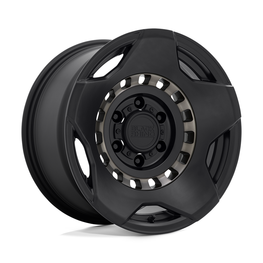 Black Rhino Hard Alloys Muzzle 17X9 6X135 +0MM Matte Black W/ Mach Tint Ring