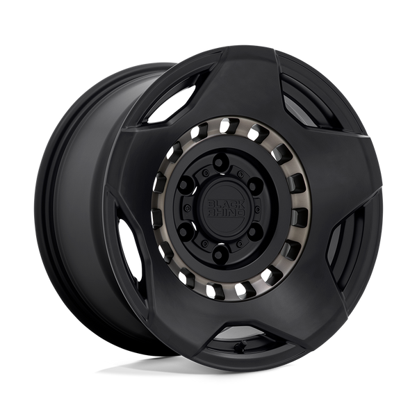 Black Rhino Hard Alloys Muzzle 17X9 6X139.7 +0MM Matte Black W/ Mach Tint Ring