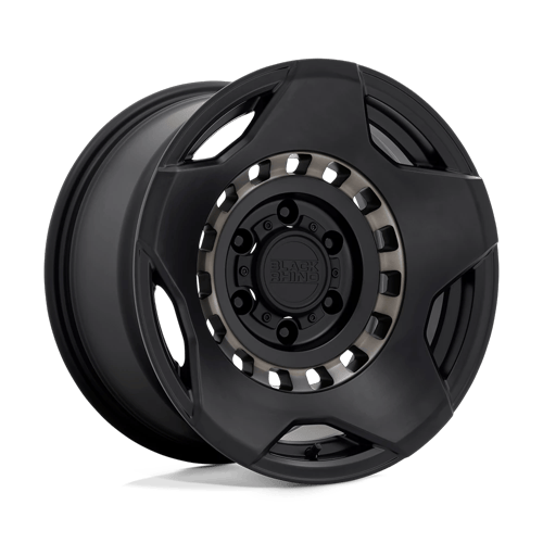 Black Rhino Hard Alloys Muzzle 17X9 6X139.7 +0MM Matte Black W/ Mach Tint Ring