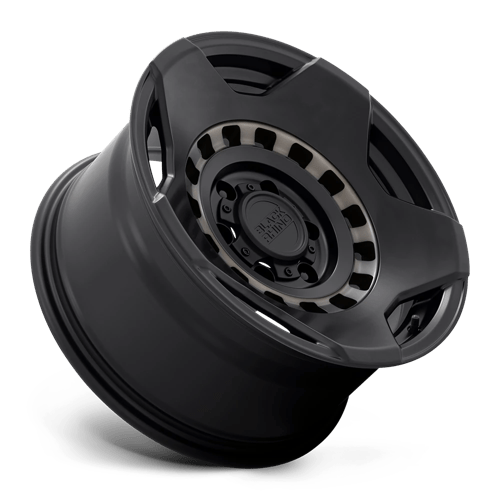 Black Rhino Hard Alloys Muzzle 17X9 6X139.7 +0MM Matte Black W/ Mach Tint Ring