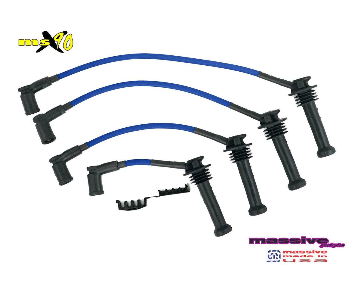 Massive MSX90 Zetec DOHC Ford Focus 00-04 Spark Plug Wires Blue - Massive Speed System