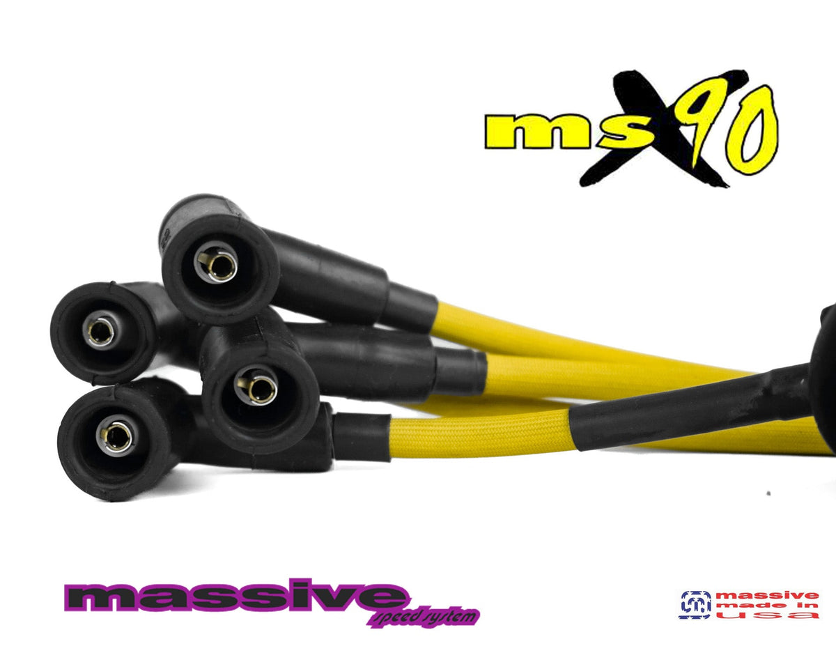 Massive MSX90 Zetec DOHC Ford Focus 00-04 Spark Plug Wires yellow coil end - Massive Speed System