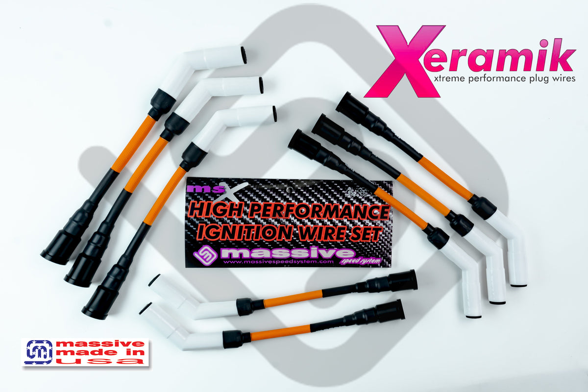 Massive Speed Ceramic Boot Spark Plug Wires 7.3 Godzilla Xeramik