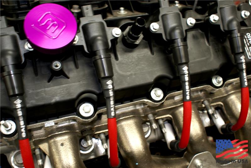 Massive Xeramik Spark Cables Plug Wires red wires on engine