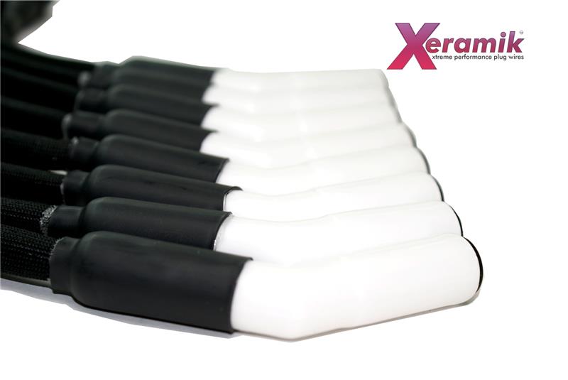Massive Xeramik Spark Cables Plug Wires close up of boot