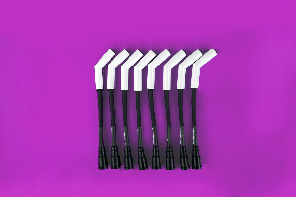 Massive Xeramik Spark Cables Plug Wires black purple background