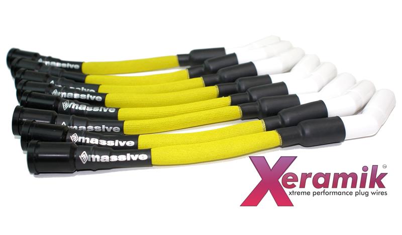 Massive Xeramik Spark Cables Plug Wires yellow side view