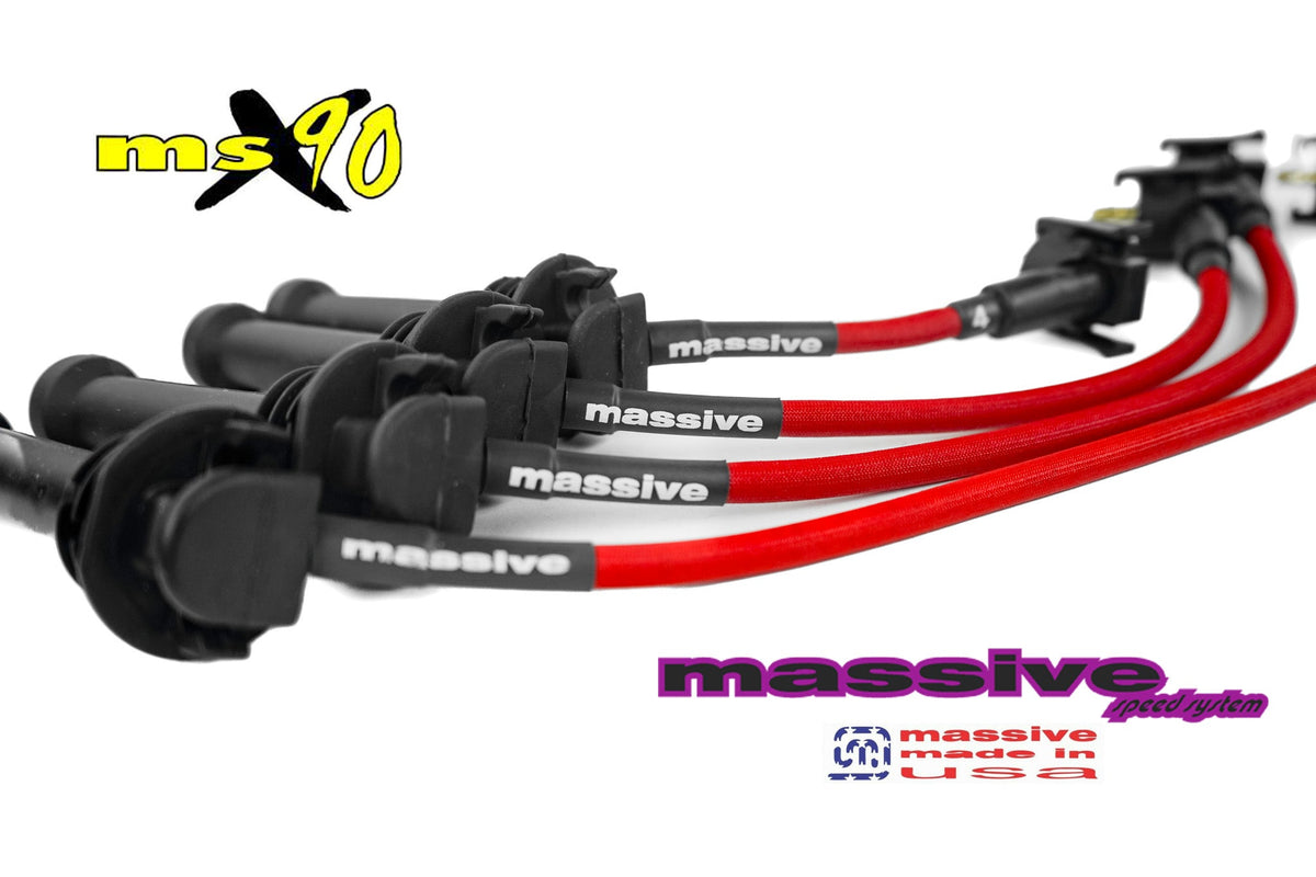 Massive ZAP-PAK Ignition Kit MSD Coil MSX90 Performance Spark Plug Wires red 00-04 Ford Focus - Massive Speed System