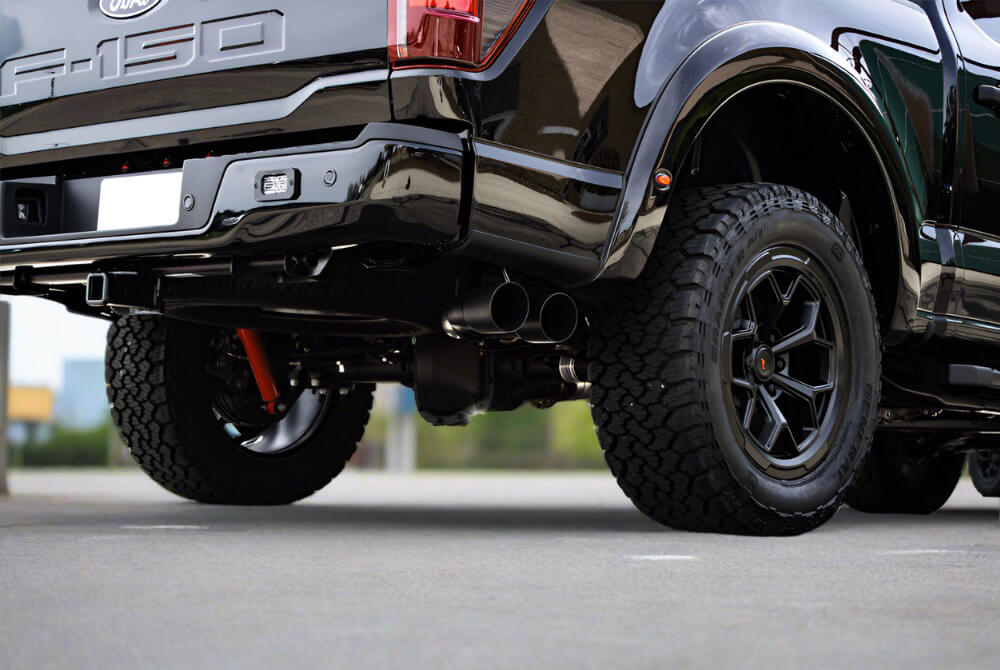 Roush 21-24 Ford F-150 5.0L V8 Side Exit Catback Active Ready Exhaust w/ Black Tips