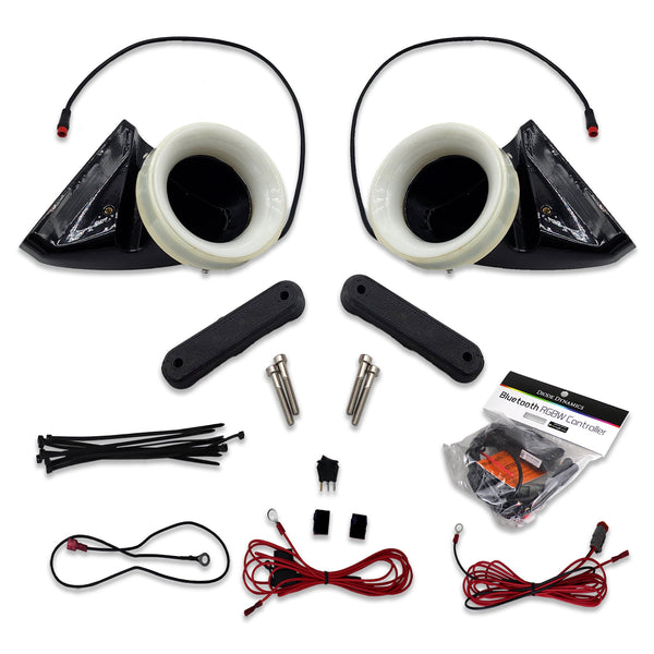 Velossa Tech - 2014-2024 MINI Cooper S (F54/F55/F56/F60/JCW GP) Dual BIG MOUTH "LIT KIT" Ram Air Intake Snorkels for 2014-201