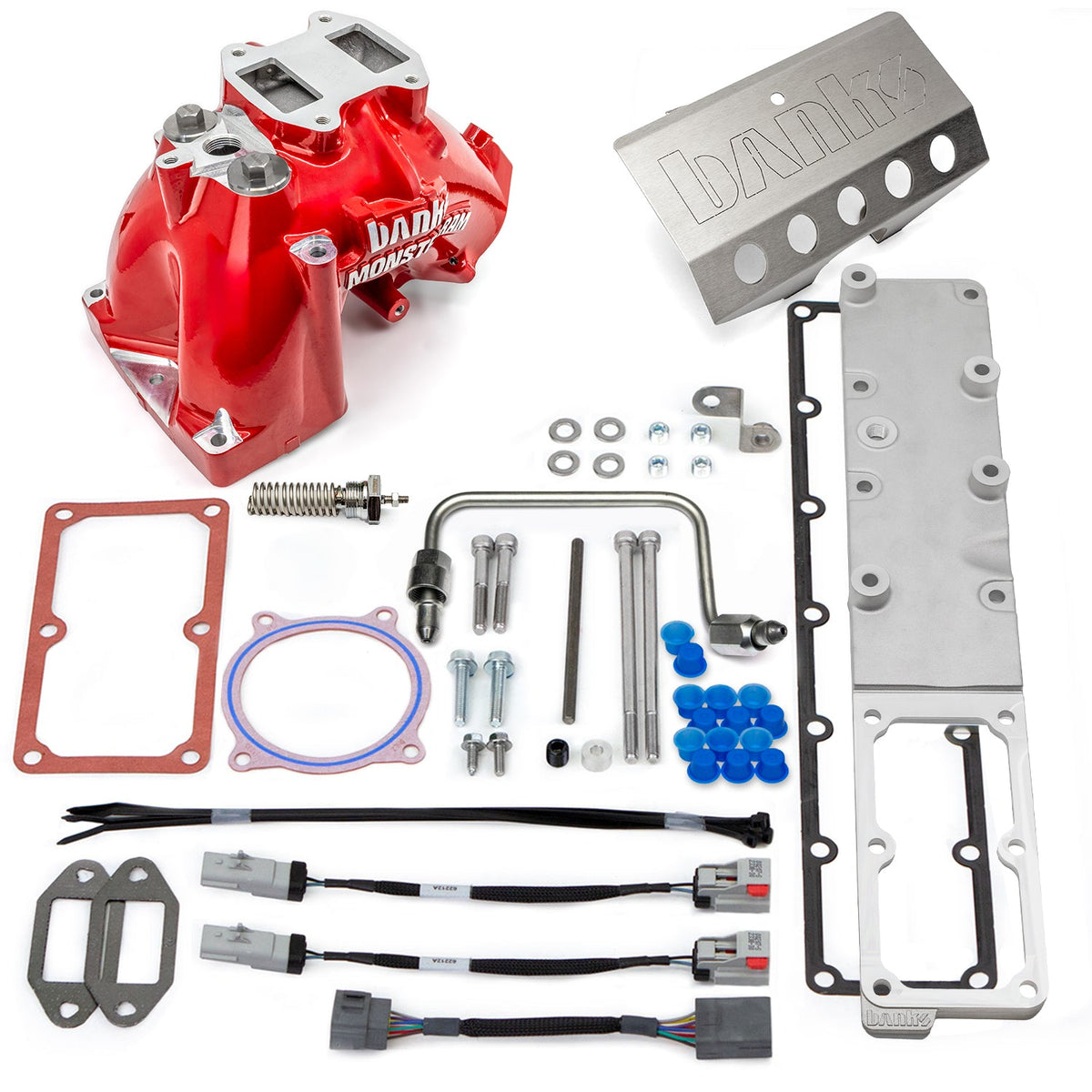 Banks Power 13-18 Ram 6.7L Diesel Monster-Ram Intake System Gen-2 w/Fuel Line - Red w/Heater System - 42798-PC for 2013-2018 