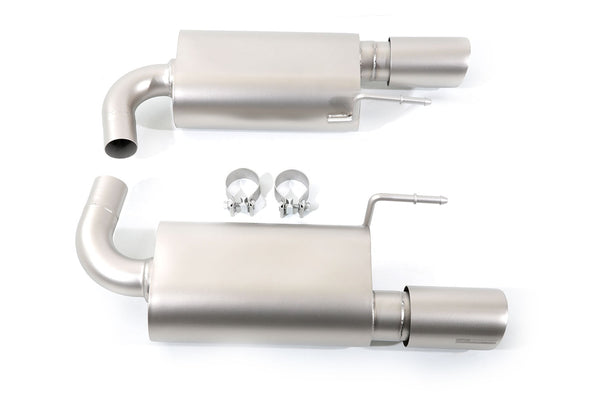 cp-e Austenite™ Ford Mustang EcoBoost Axle Back Exhaust System for 2015-2023 Ford Mustang - front view