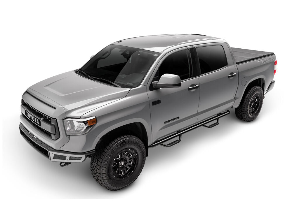 N-Fab Nerf Step 01-04 Toyota Tacoma Double Cab 5ft Bed - Gloss Black - W2W - 3in - T0277CC