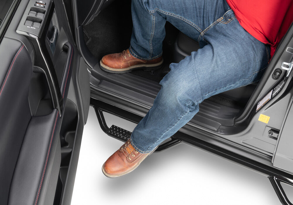 N-Fab Nerf Step 14-18 Toyota 4Runner SUV 4 Door Gas - Gloss Black - W2W - 3in - T1360R-GB