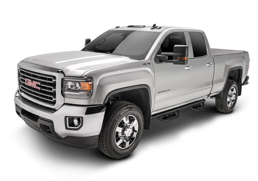 N-Fab Podium LG 15-18 GMC/Chevy Canyon/Colorado Crew Cab SRW - Tex. Black - Cab Length - 3in - HPG1583CC-TX