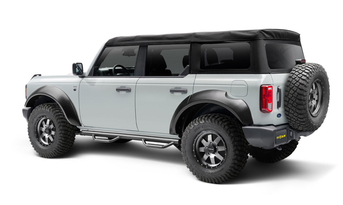 N-Fab Nerf Step 2021 Ford Bronco (4 Door) - Tex. Black - SRW - 3in - F2172B-TX