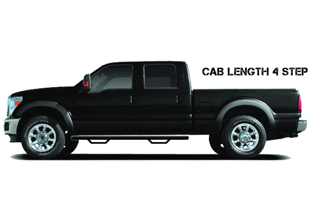N-Fab Nerf Step 99-16 Ford F-250/350 Super Duty Crew Cab - Gloss Black - Cab Length - 3in - F9984CC