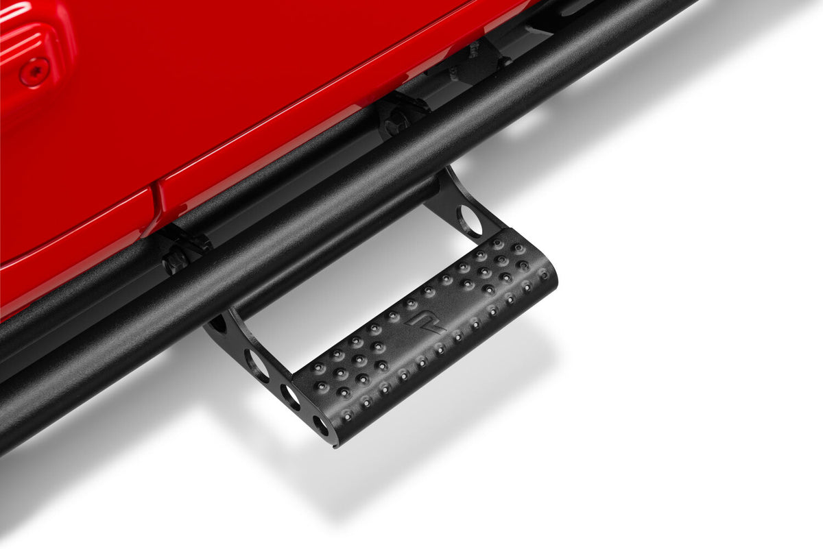 N-Fab RKR Step System 2019 Jeep Wrangler JT 4 Door Truck Full Length - Tex. Black - 1.75in - J194TRKRS4