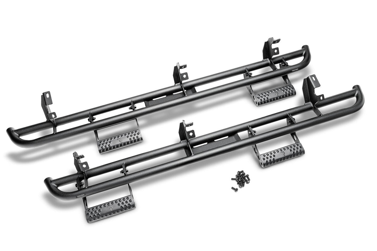 N-Fab RKR Step System 07-17 Jeep Wrangler JK 4 Door All - Tex. Black - 1.75in - J074RKRS4